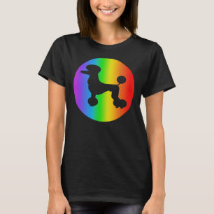 poodle dog lover rainbow silhouette       T-Shirt