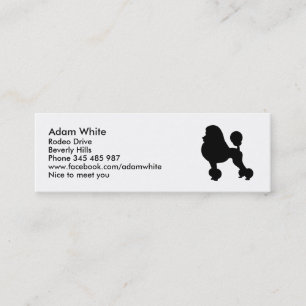 Poodle dog mini business card