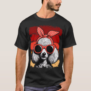 Poodle Dog Mum Bandanna Sunglasses Mother's T-Shirt