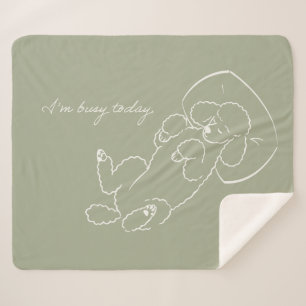 Poodle Dog Mum Blanket - Funny I'm Busy Sleepy Dog