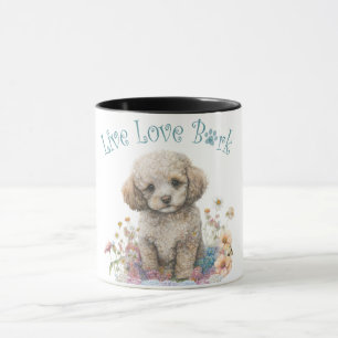 Poodle Dog Mum Floral Mug