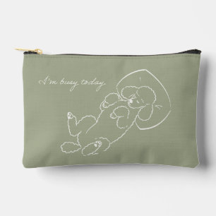 Poodle Dog Mum Pouch Funny I'm Busy Today Custom