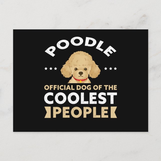 Poodle Dog Of The Coolest | Dog Owner Poodles Postcard (Front)