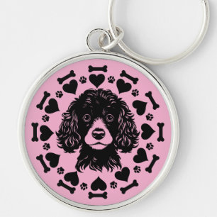 Poodle Dog Owner Key Ring