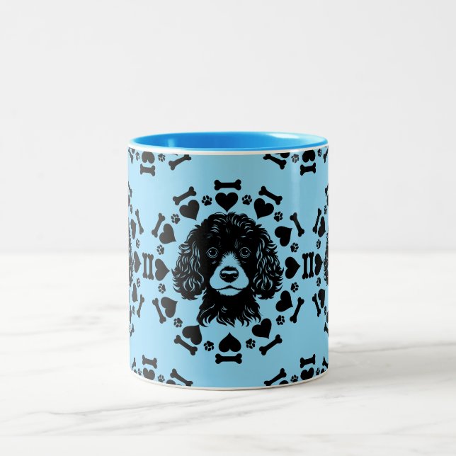 Poodle Dog Owner Two-Tone Coffee Mug (Center)