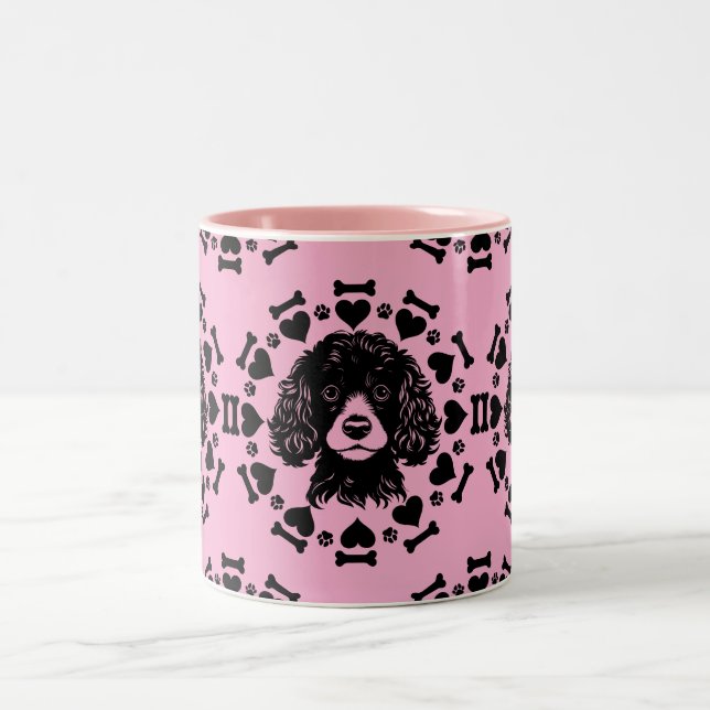 Poodle Dog Owner Two-Tone Coffee Mug (Center)