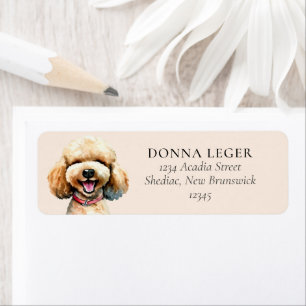 Poodle Dog Personalised Address