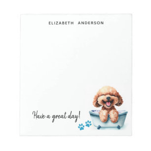 Poodle Dog Personalised Notepad