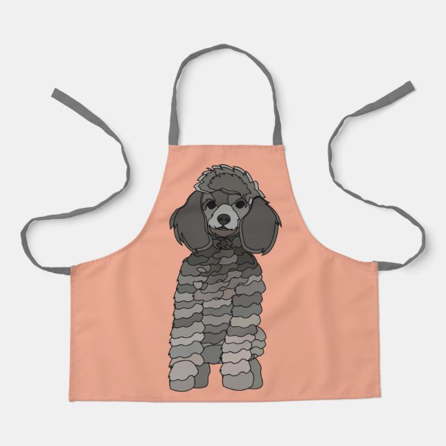 Poodle Dog Pet Kids Apron (Front)