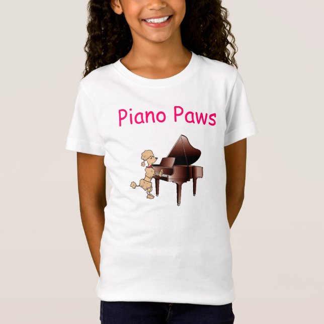 Poodle (Dog) Pianist Piano Paws Shirt (Front)