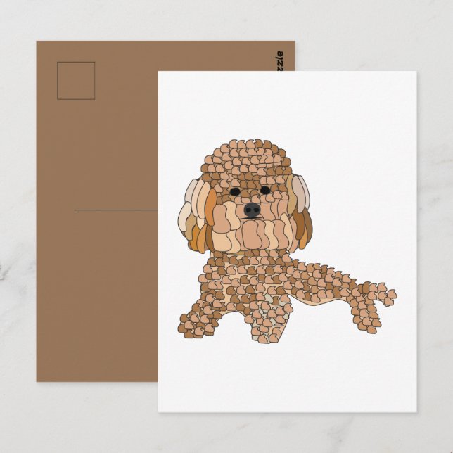 Poodle Dog  Postcard (Front/Back)