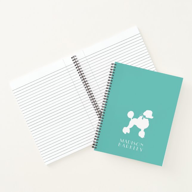Poodle Dog Puppy French Notebook (Inside)