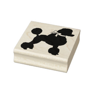 Poodle Dog Puppy Rubber Stamp