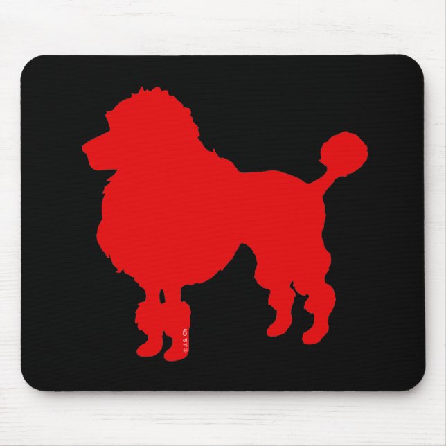 Poodle dog (red) mouse pad (Front)