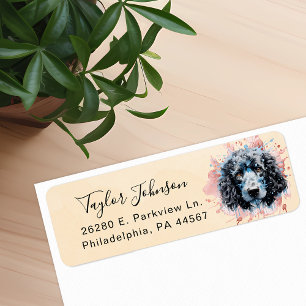 Poodle Dog Return Address Label