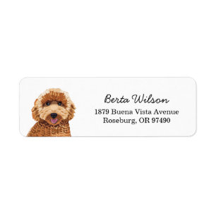 Poodle Dog Return Address Label