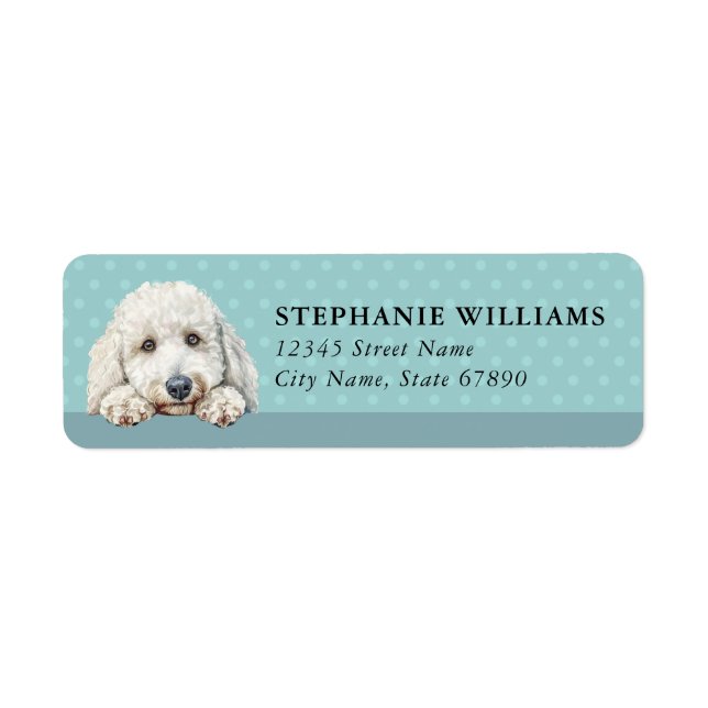Poodle Dog Return Address Labels (Front)