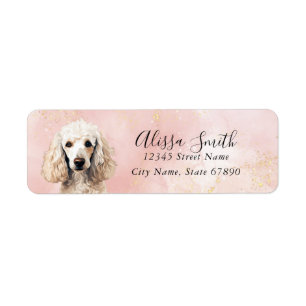 Poodle Dog Return Address Labels