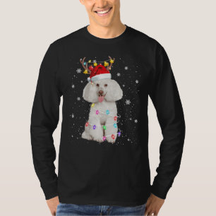 Poodle Dog Santa Reindeer Family Matching Christma T-Shirt