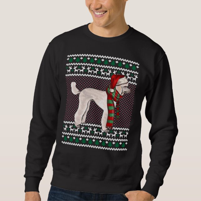 Poodle Dog Santa Ugly Christmas Sweatshirt (Front)