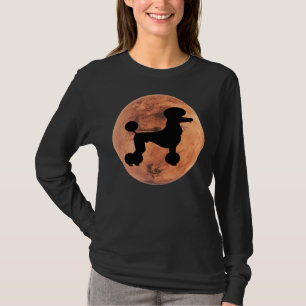 Poodle Dog Silhouette In Mars Poodle Lover T-Shirt
