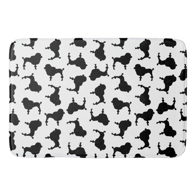 Poodle Dog Silhouettes CUSTOM BACKGROUND COLOR Bath Mat (Front)
