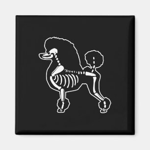 Poodle Dog Skeleton Halloween Doodle Dogs Lover Ow Magnet