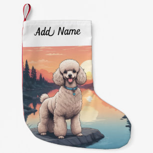 Poodle Dog Small Christmas Stocking