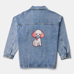 Poodle Dog Super Cute Denim Jacket