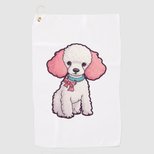 Poodle Dog Super Cute Golf Towel
