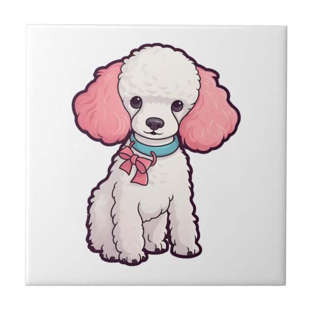 Poodle Dog Super Cute Tile (Front)