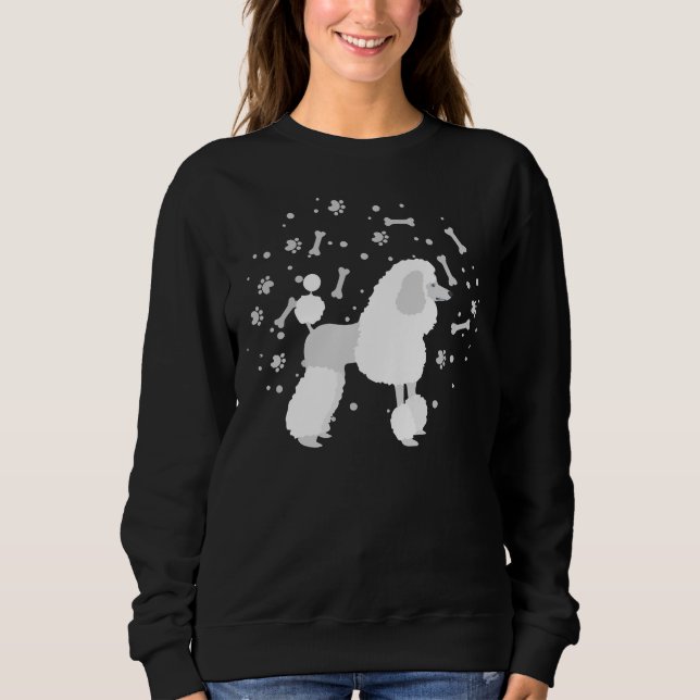 poodle dog         sweatshirt (Front)