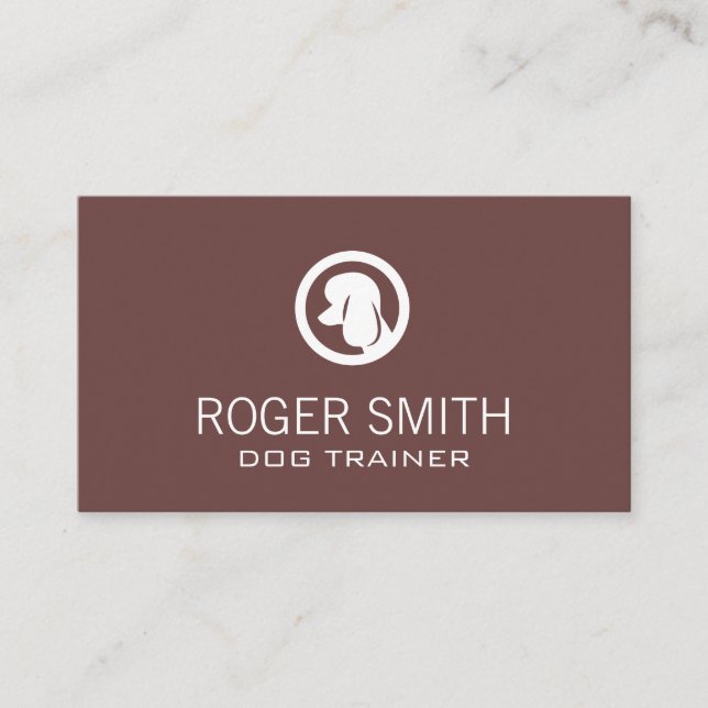 Poodle | Dog Trainer | Animal Services Business Card (Front)