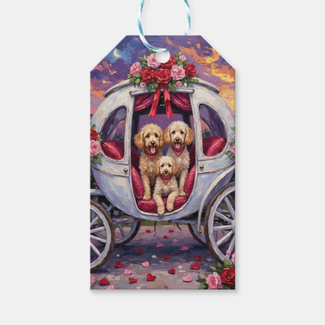 Poodle Dog Valentine's Day  Gift Tags (Front)