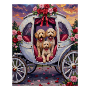 Poodle Dog Valentine's Day Poster
