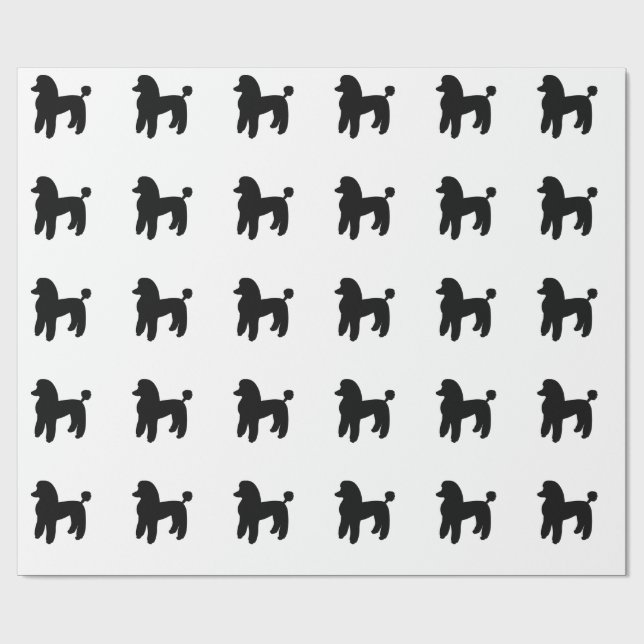 Poodle Dog Wrapping Paper (Flat)