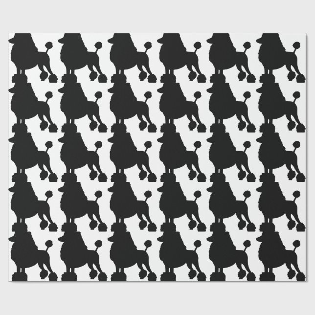 Poodle Dog Wrapping Paper (Flat)
