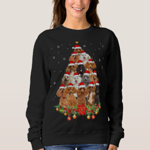 Poodle Dogs Tree Christmas Sweater Xmas Pet Animal