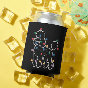 Poodle Dogs Tree Christmas Xmas Pet Animal Dog Can Cooler