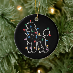 Poodle Dogs Tree Christmas Xmas Pet Animal Dog  Ceramic Tree Decoration