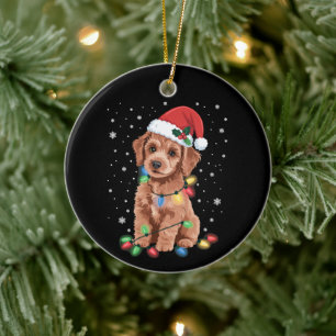Poodle Dogs Tree Christmas Xmas Pet Animal Dog Ceramic Tree Decoration