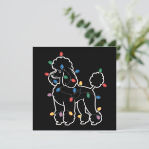 Poodle Dogs Tree Christmas Xmas Pet Animal Dog  Holiday Card