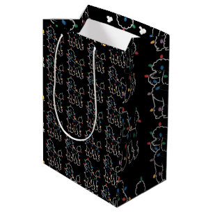 Poodle Dogs Tree Christmas Xmas Pet Animal Dog  Medium Gift Bag