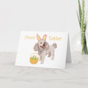 Poodle Easter Joy Holiday Card