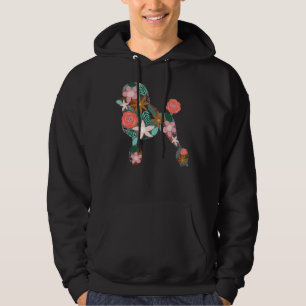 Poodle Floral Silhouette Hoodie