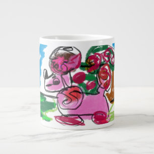 Poodle fun large coffee mug