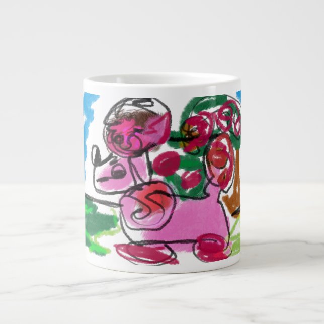 Poodle fun large coffee mug (Front)