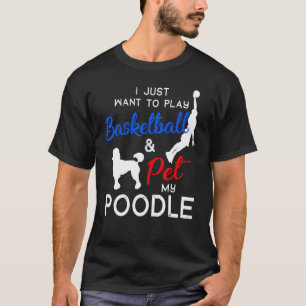 Poodle Funny Basketball Dog Owner Xmas T-Shirt