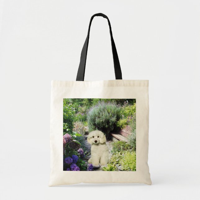 Poodle Garden Tote Bag (Front)