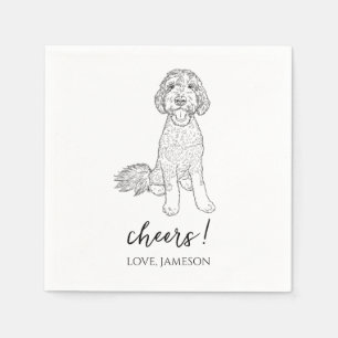Poodle Goldendoodle Labradoodle.Napkin Dog Wedding Napkin
